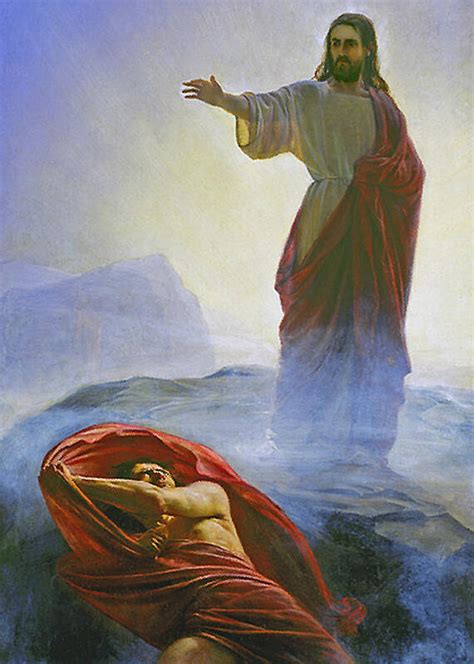 Christ Rebuking Satan Art Print By Carl Bloch