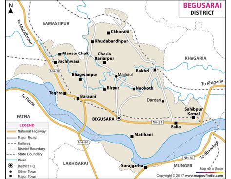 Buy Begusarai District Map Online