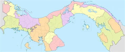 Mapas De PanamÁ Con Nombres Provincias Distritos Comarcas