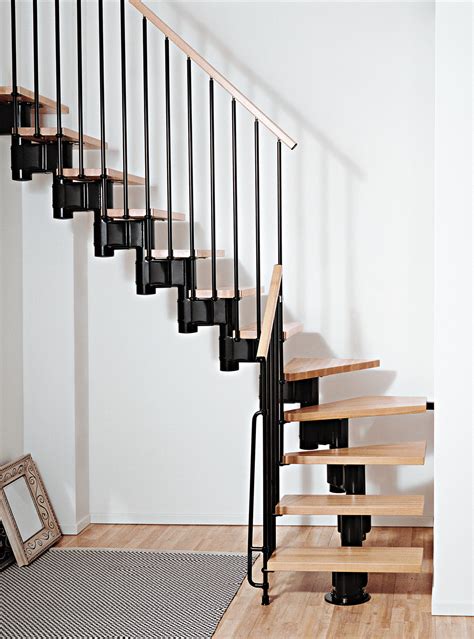 Kompact Adjustable Staircase Kit Metal Steel And Wood Spiral
