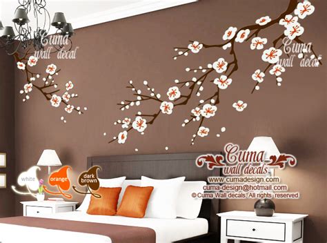 White Cherry Blossom Wall Stickers