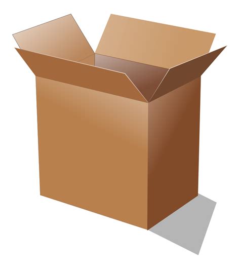 Onlinelabels Clip Art Open Cardboard Box