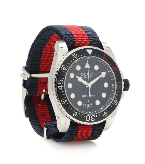 Gucci Dive Xl 45mm Watch In Blue Modesens