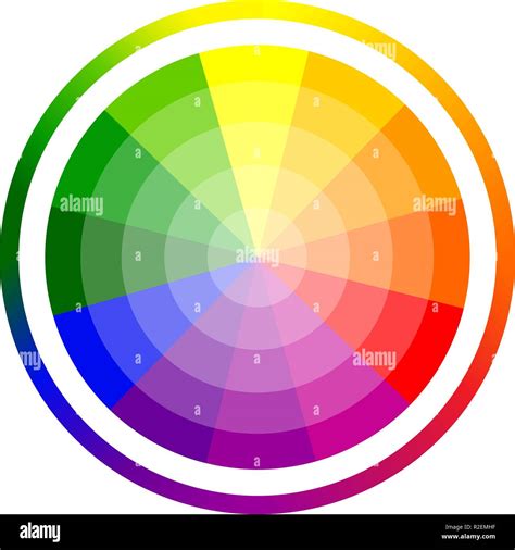 Vector Illustration Of Color Circle Of Twelve Colors Gradation Of
