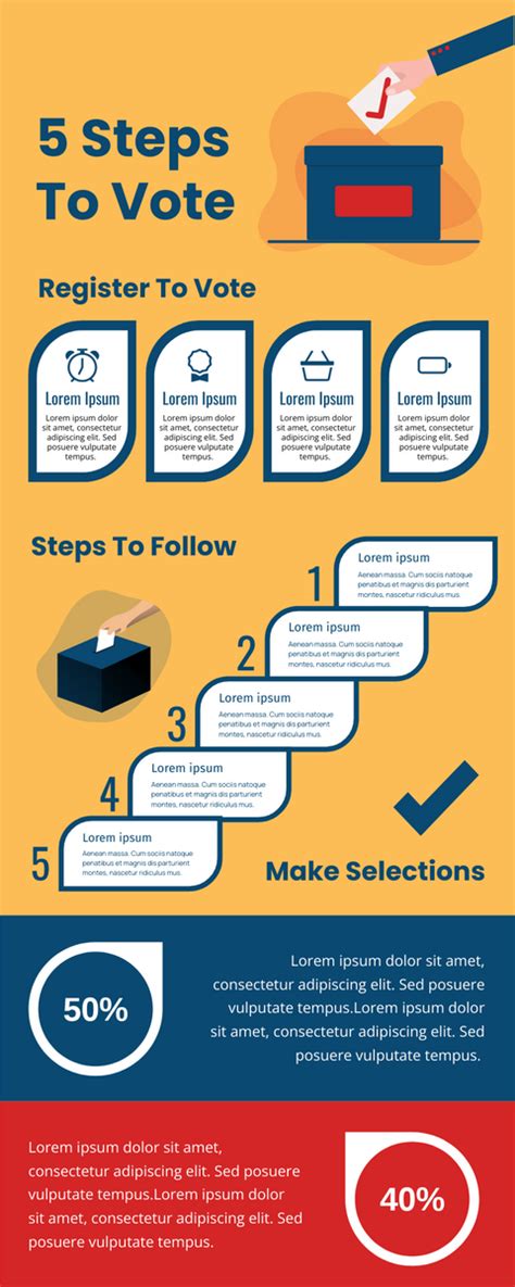 5 Steps To Vote Infographic Infographic Template