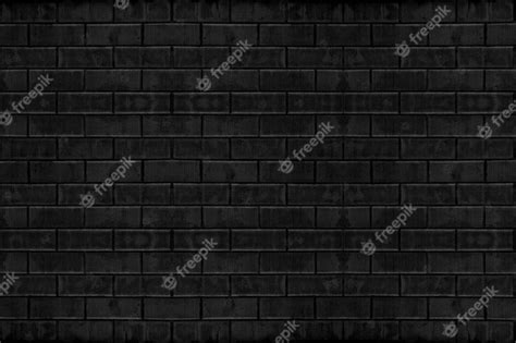 Weathered Old Dark Black Cement Brick Blocks Wall Texture Surface