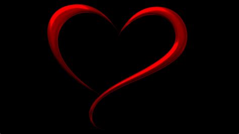 Bright red glowing waves on black background. Red and Black Heart Wallpaper (64+ images)