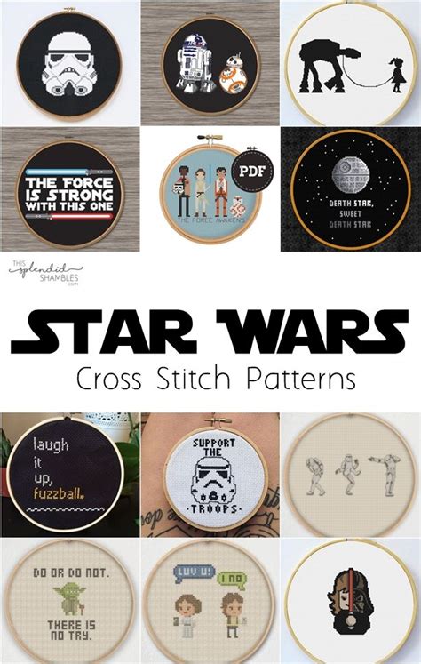Three Star Wars Christmas Cross Stitch Patterns Star Wars Etsy Artofit