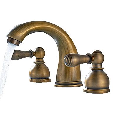 We are proud to treat our buyers with the items of the highest quality, and same goes for the bathtub faucet. Antique Brass Finish Widespread Bathroom Sink Faucet ...