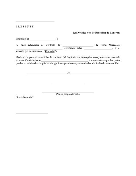 Modelo Carta Documento Rescision Contrato Alquiler Actualizado Unamed