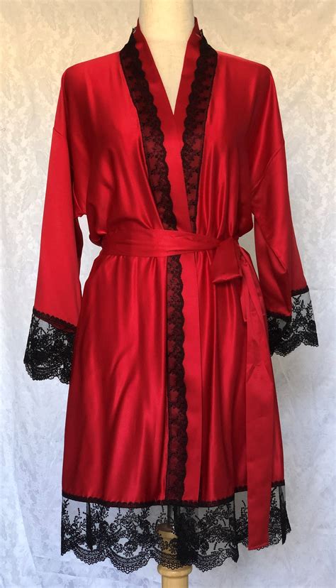 Red Satin Loungenight Robe