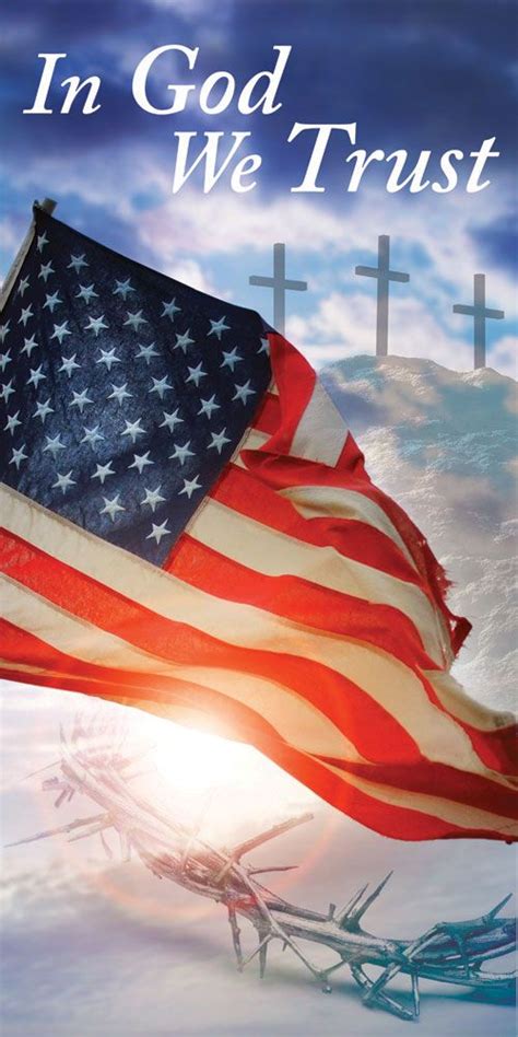 Church Banner Patriotic In God We Trust In 2020 God Bless America