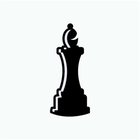 Premium Vector Strategy Icon Bishop On Chess Games Tactical Symbol Vector