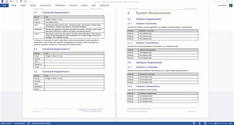 Functional Requirements Templates For Product Requirements Document