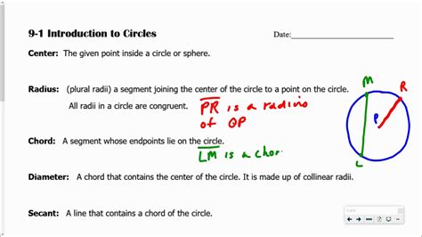 Geometry Introduction To Circles Part 1 Youtube