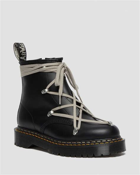 1460 bex rick owens laced ankle boots in black dr martens