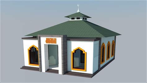 Desain Kubah Masjid Sketchup Tutorial Imagesee