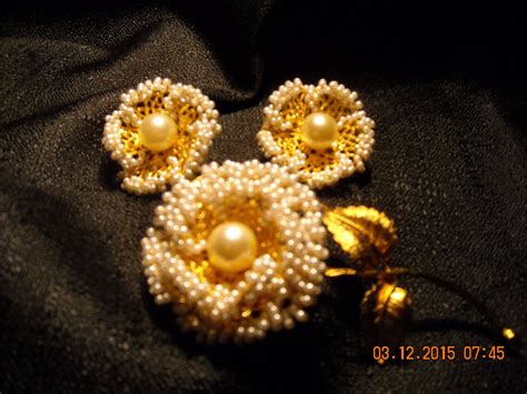 Seed Pearl Gold Bangles Seeds Pearl Earrings Brooch Pearls