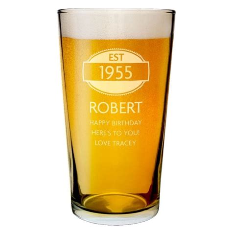 Click here now to see our fantastic selection. Personalised 60th Birthday Glass | Find Me A Gift
