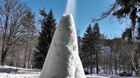 Bone Chilling Cold Transforms Geyser Into Ice Volcano Nbc News