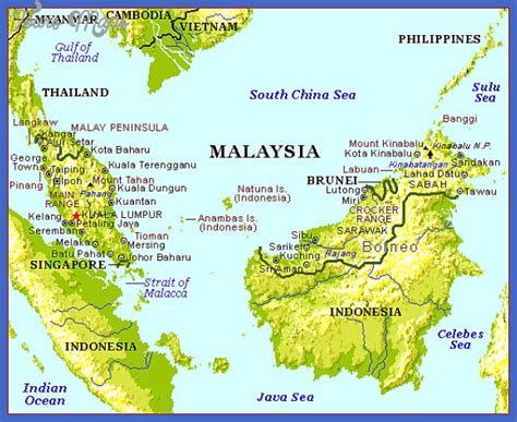 Malaysia Map Map Travel Holiday Vacations