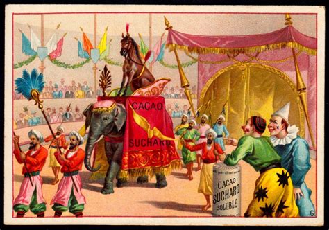 French Tradecard Circus Acts 6 Circus Acts Circus Suchard Chocolate