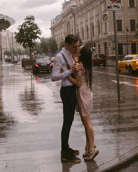 Kisses In The Rain In A Downpour With Your Love Couple Photos In The Rain By Kkarpeshova