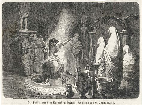 The Oracle At Delphi In A State Drawing By Mary Evans Picture Library