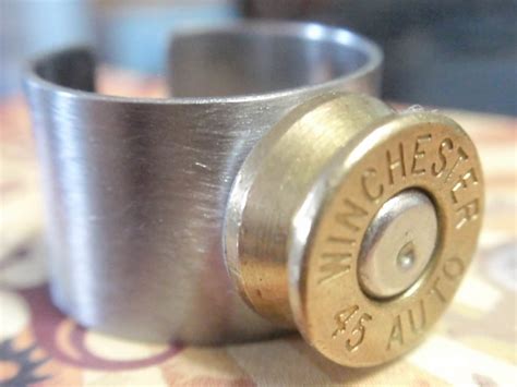 Bullet Casing Ring 45 Caliber Winchester Shell In Adjustable
