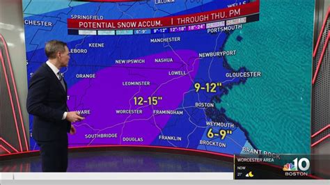 Weather Forecast Significant Snowfall Nbc Boston