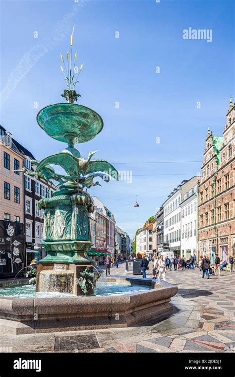 The Stork Fountain Storkespringvandet On Amagertorv In Central