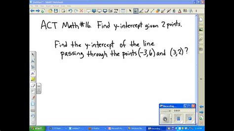 Straight to the point (damion hall album), 1994. ACT Math: Find the y-intercept, given two points. - YouTube