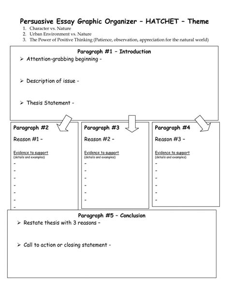 5 Paragraph Argumentative Essay Outline Middle School Format Gr5