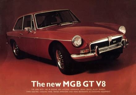 Marketing Brochures For The MGBGTV8 V8 Register MG Car Club