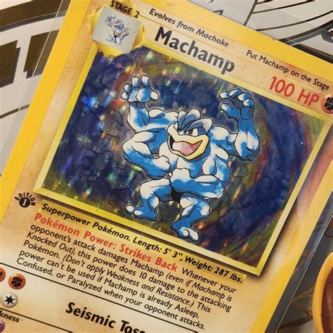 Mavin Machamp 1st Edition 8102 Pokemon Card Unlimited Base Set