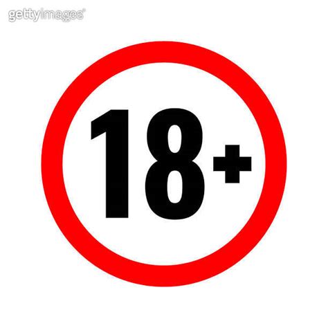 Under 18 Sign Warning Symbol Over 18 Only Censored Eighteen Age Older Forbidden Adult Content