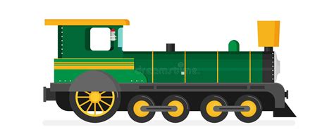 Colorful Vector Train Flat Style Stock Vector Illustration Of