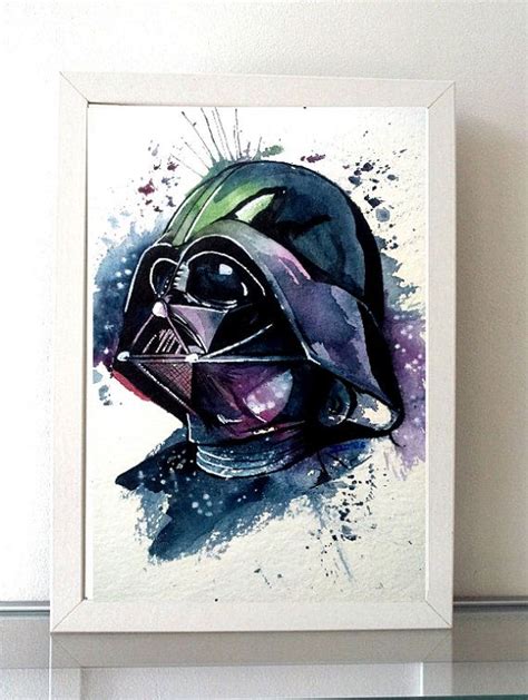 Darth Vader From Star Wars Digital Abstract Art Canvas Wall Art Picture
