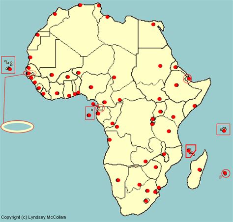 Africa map african countries and flags quiz for. Africa Capital Map Quiz