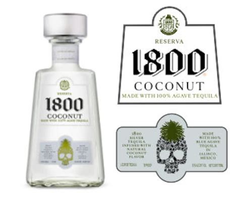 Tequila 1800 Coconut Digital Label File Svg Full Vectors Ready To