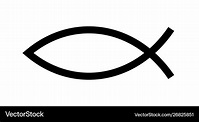 Christian fish symbol jesus fish icon religious Vector Image