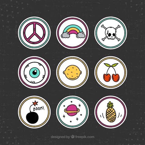 Free Vector Patches With Funny Symbols