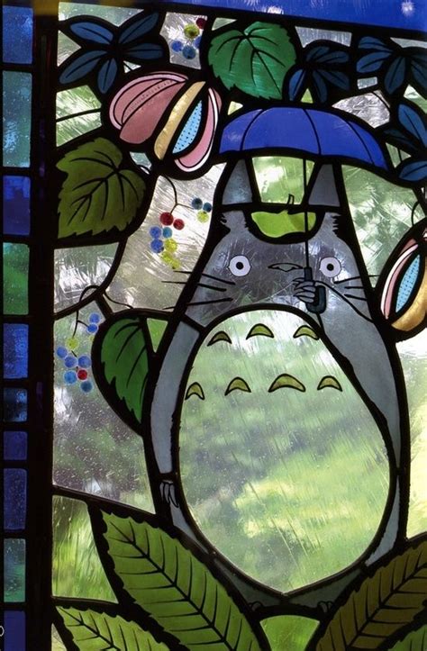He has used it in seven films. Totoro Stained Glass... Awesome idea for faux stained ...