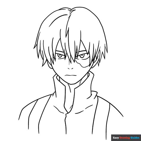 Shoto Todoroki From My Hero Academia Coloring Page Easy Drawing Guides