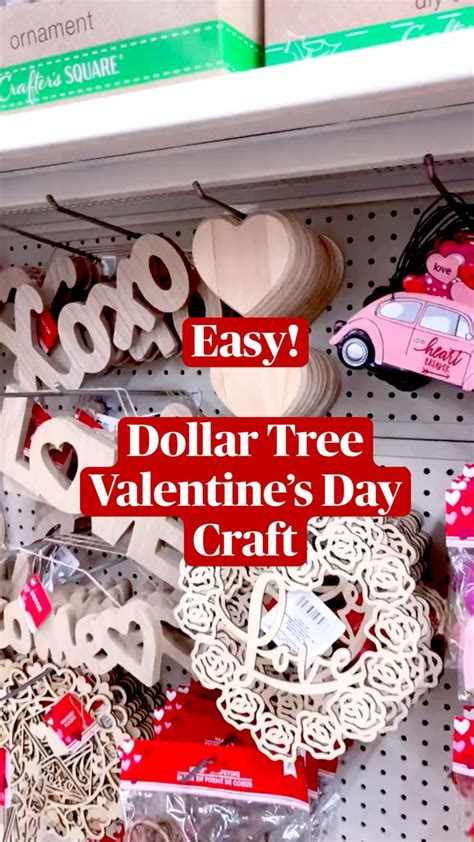 Dollar Tree Valentine’s Day Craft Dollar Tree Craft Decor Valentines Day Woo Diy