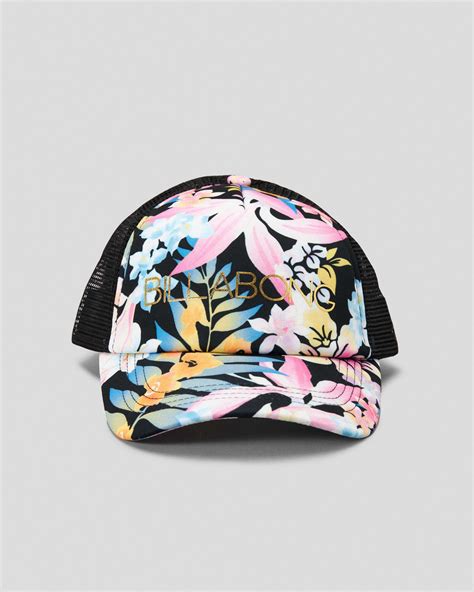 Billabong Girls Peaceful Palms Trucker Cap In Multi Free Shipping