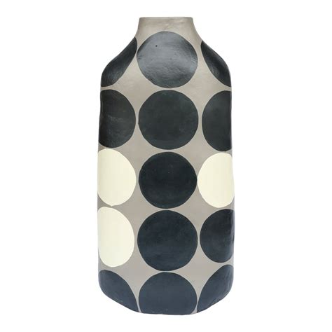 Aurelle Home Grey And Black Ecomix Modern Tall Vaseresin Vases