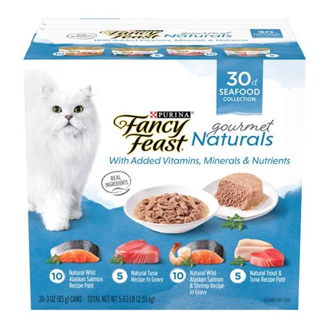 Fancy Feast Gourmet Naturals Seafood Variety Pack Canned Cat Food 3 Oz