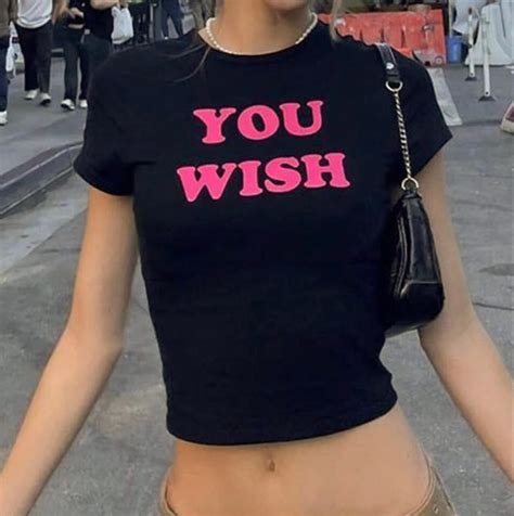 Y K Baby Tee You Wish Y K Inspired Baby Tee Y K Slogan Tee Cute Y K Shirt Trendy Y K Tee