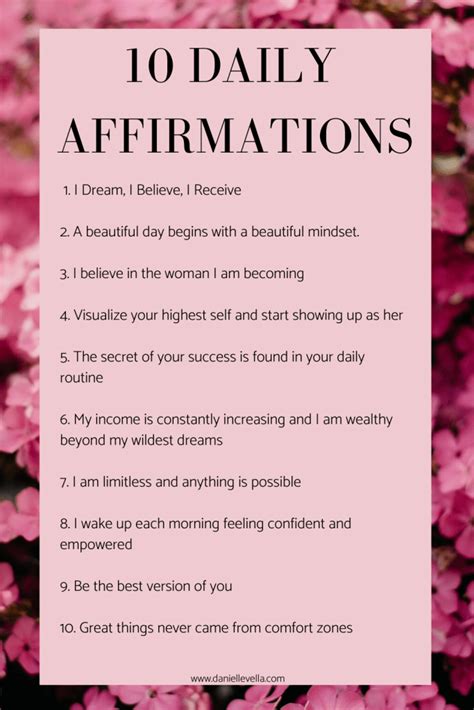 10 positive daily affirmations create the life you dream of daily positive affirmations